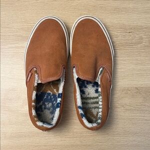 Vans Suede Slip-On Shoes - Orange